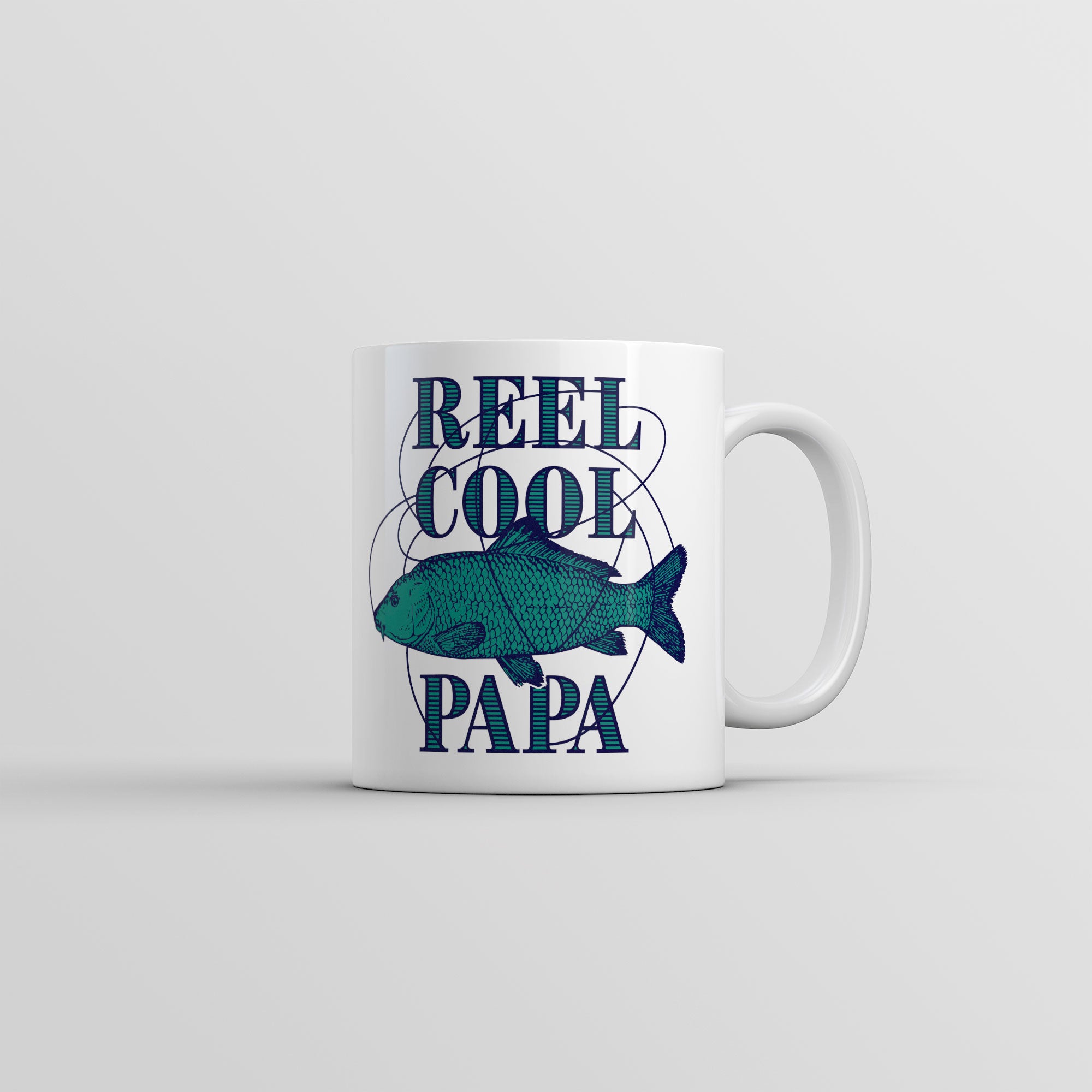 Funny Reel Cool Papa Reel Cool Papa Coffee Mug Nerdy Father's Day Fishing sarcastic Tee