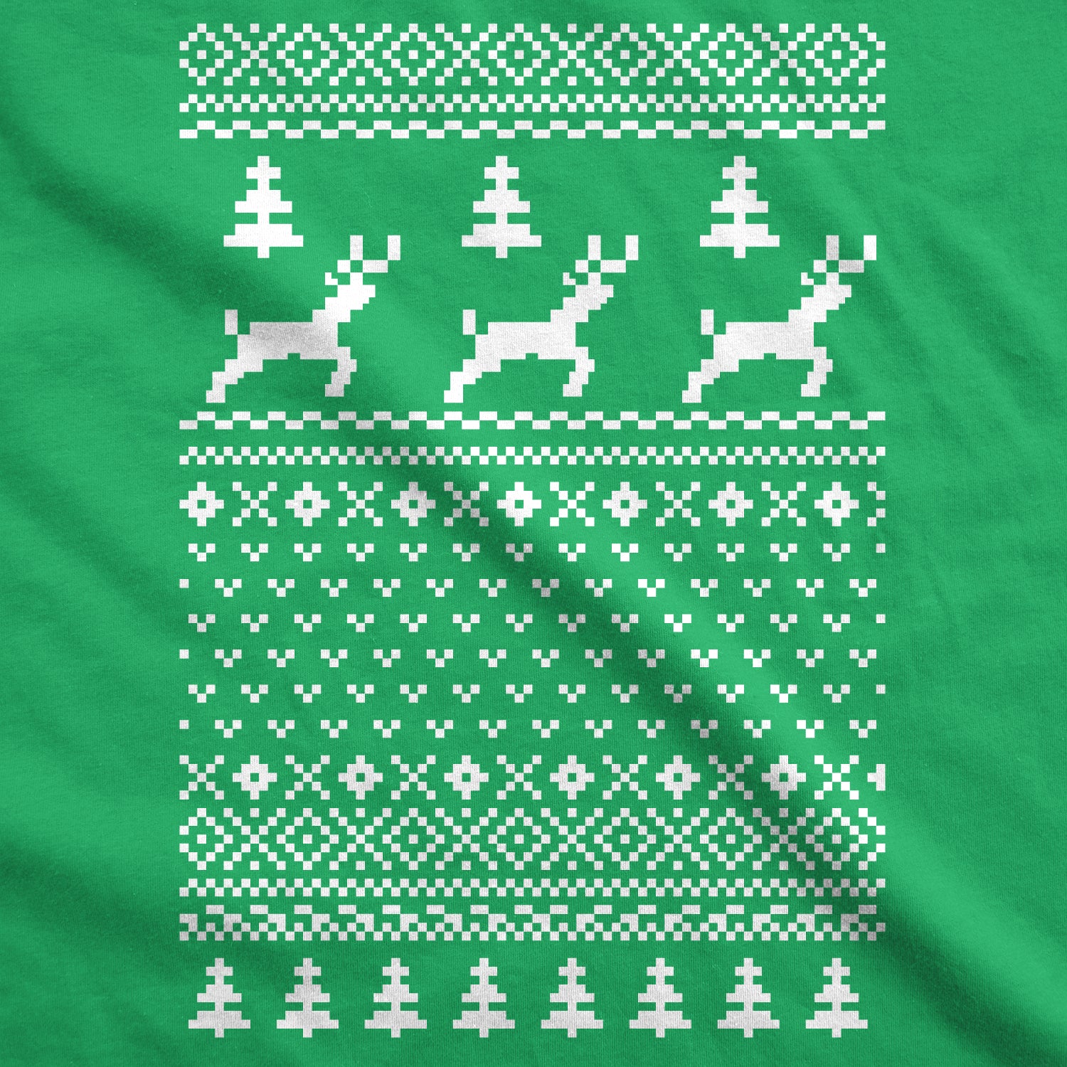 Funny Reindeer Ugly Christmas Sweater Mens T Shirt Nerdy Christmas Ugly Sweater Retro Tee