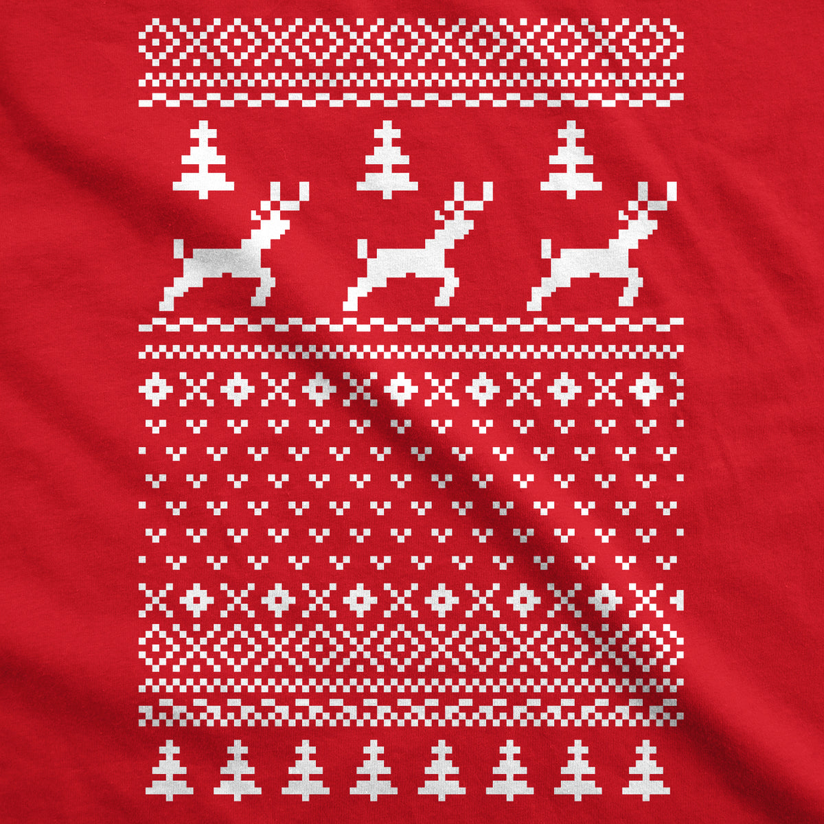 Reindeer Ugly Christmas Sweater Men&#39;s Tshirt