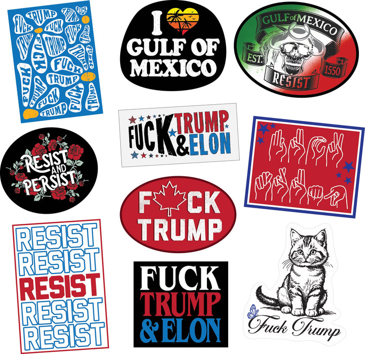 Funny Multi Resist Stickers Nerdy Political Tee