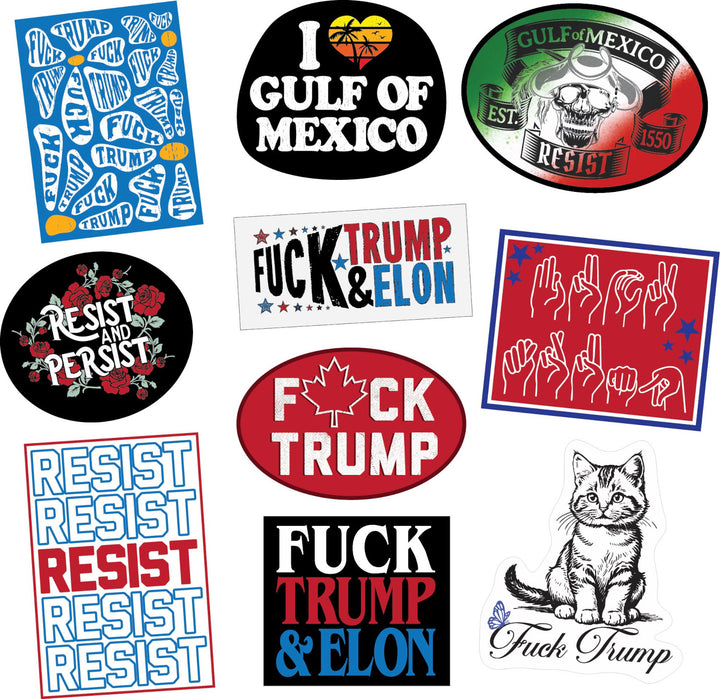Funny Multi Resist Stickers Nerdy Political Tee