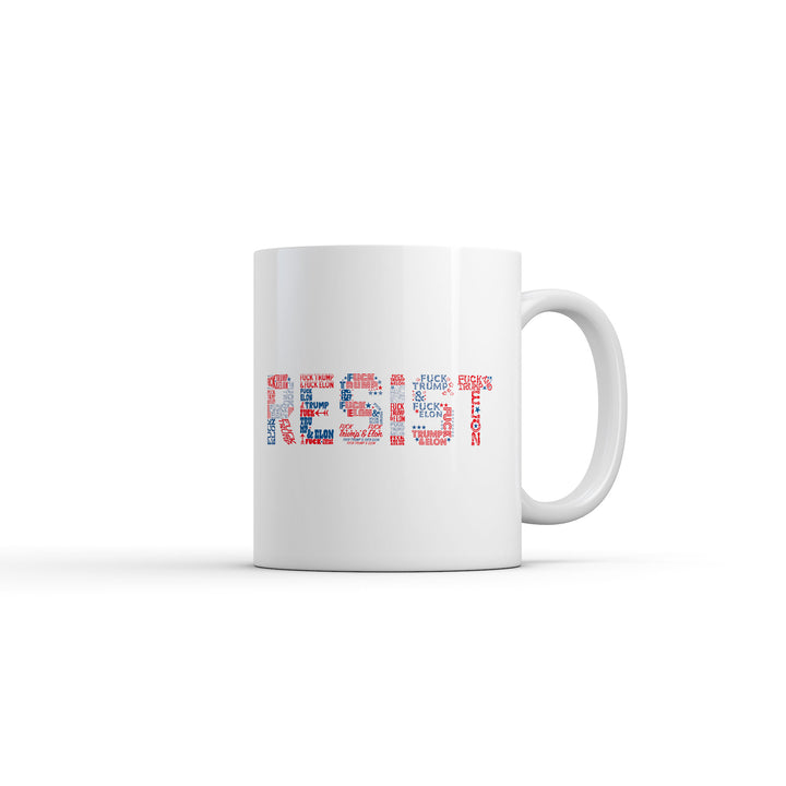 Funny White Resist Fuck Trump Elon Coffee Mug Nerdy Political sarcastic Tee