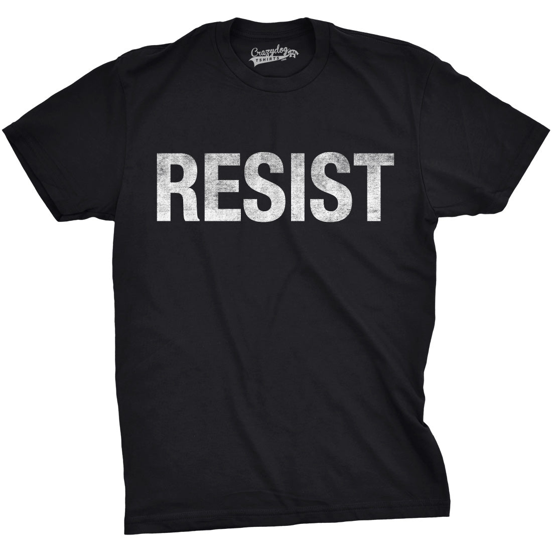 Funny Black RESIST Mens T Shirt Nerdy Political Tee