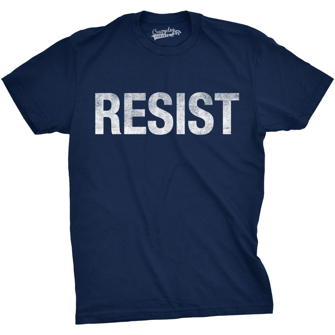 Funny Navy RESIST Mens T Shirt Nerdy Political Tee