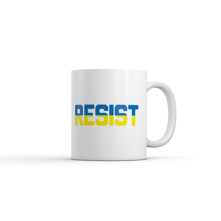 Funny White Ukraine Resist Coffee Mug Nerdy motivational Tee