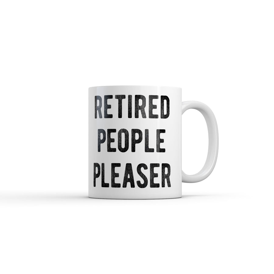 Funny White Retired People Pleaser Coffee Mug Nerdy Tee
