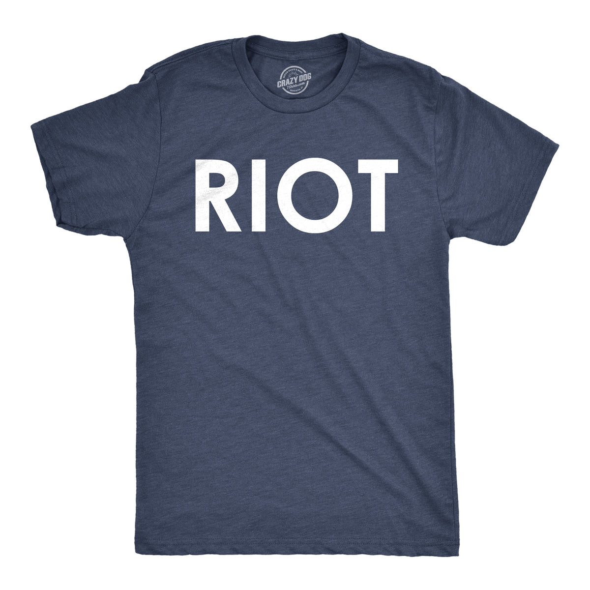 Funny Heather Navy Riot Mens T Shirt Nerdy Political Tee