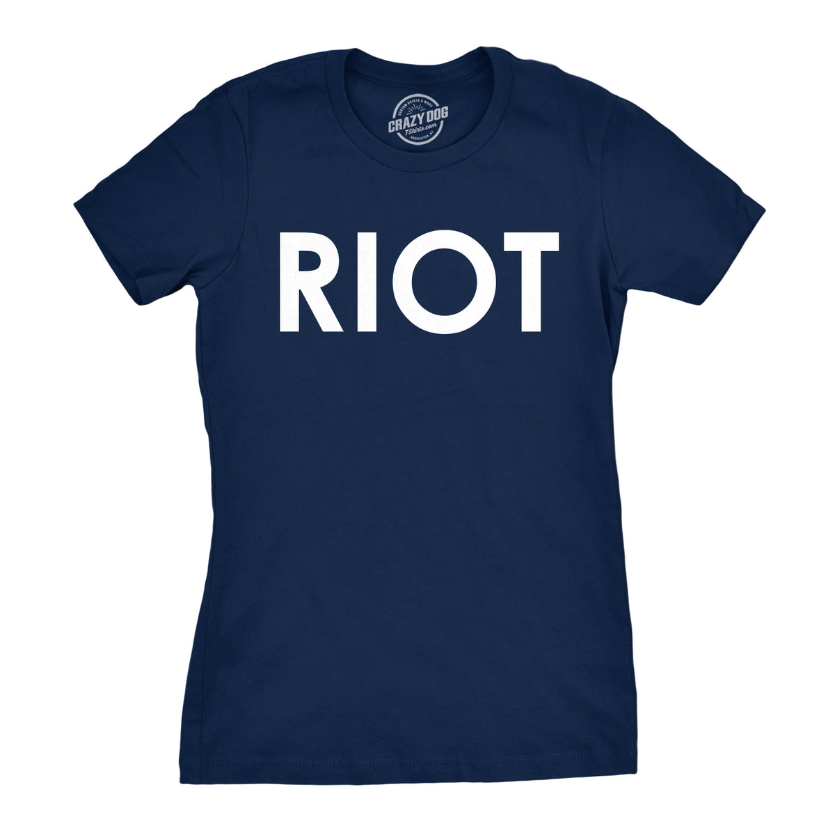 Funny Navy Riot Womens T Shirt Nerdy Political Tee