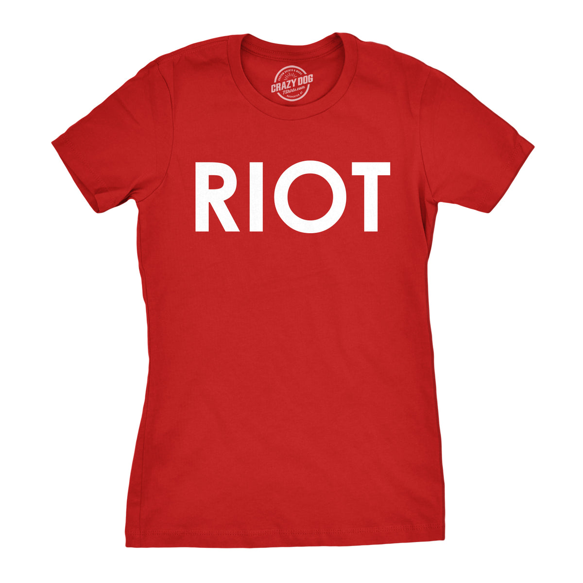 Funny Red Riot Womens T Shirt Nerdy Political Tee