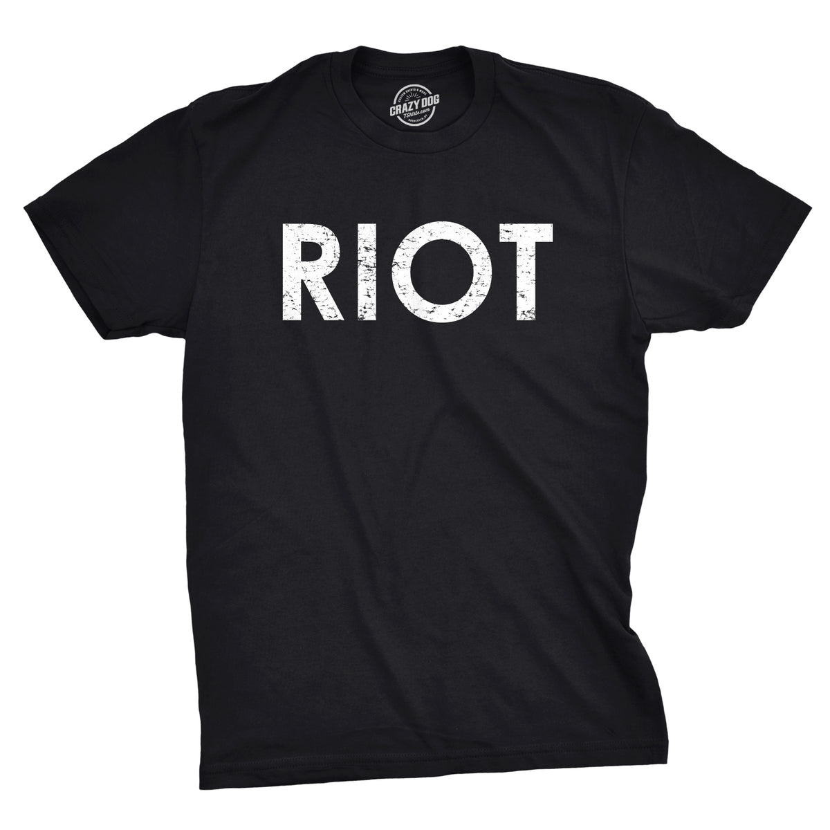 Funny Black Riot Mens T Shirt Nerdy Political Tee