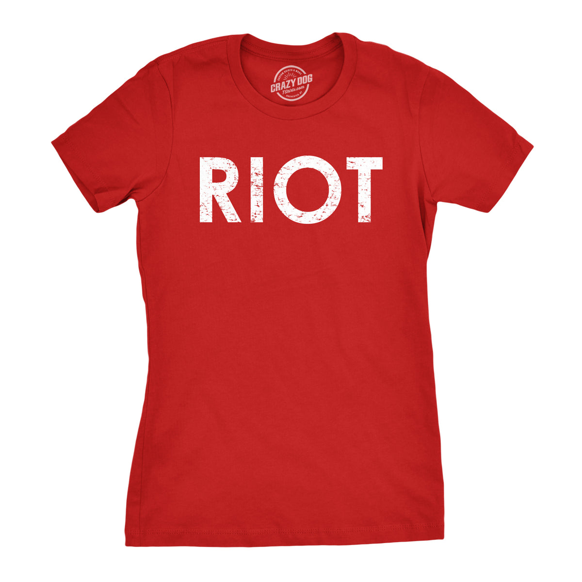 Funny Red Riot Womens T Shirt Nerdy Political Tee