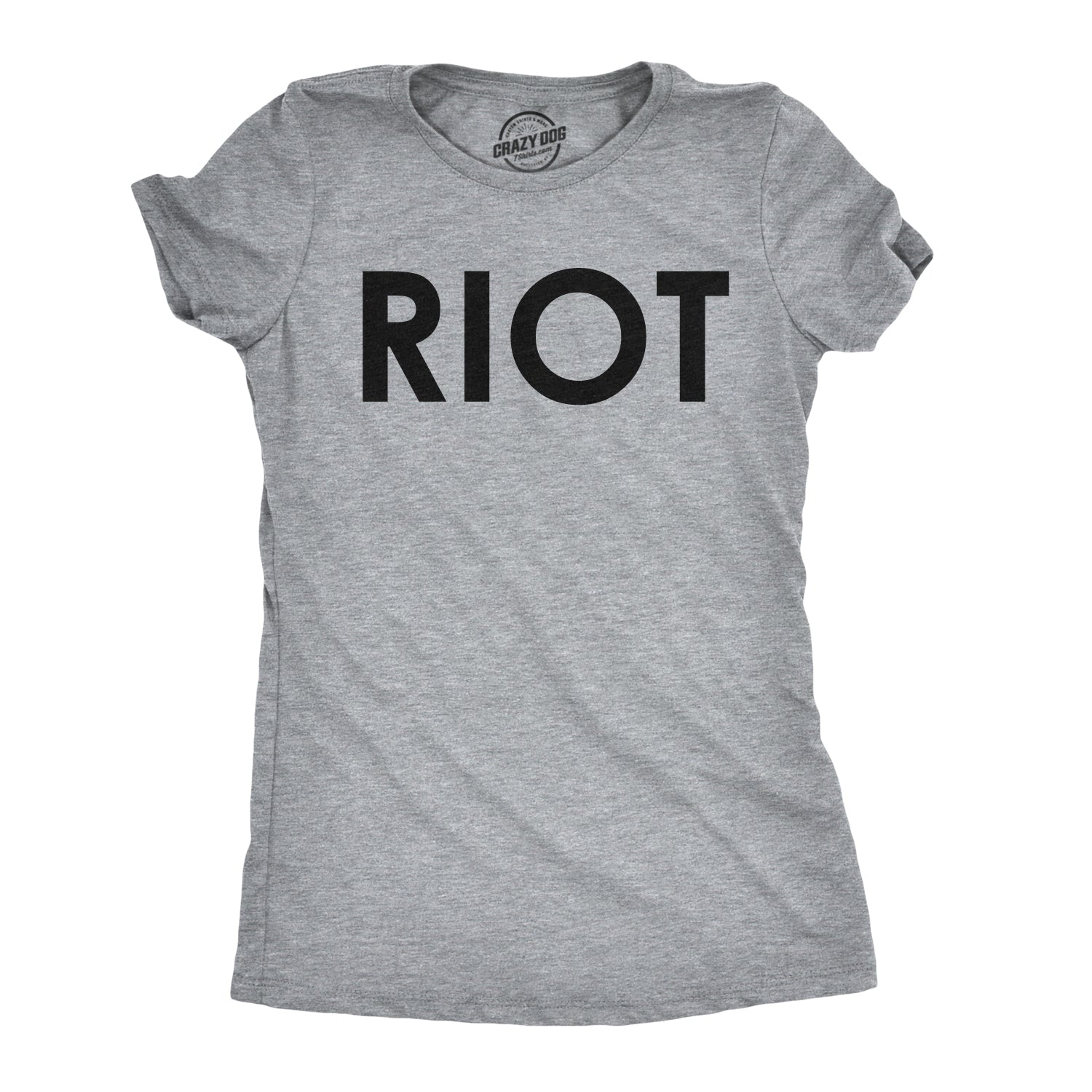 Funny RIOT Womens T Shirt Nerdy Political Tee