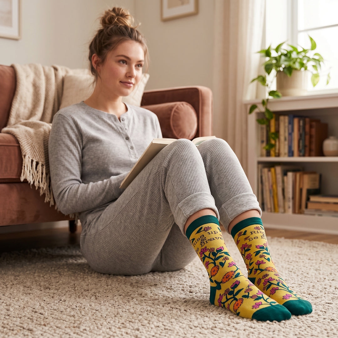 Womens Rise Up And Be Brave Socks