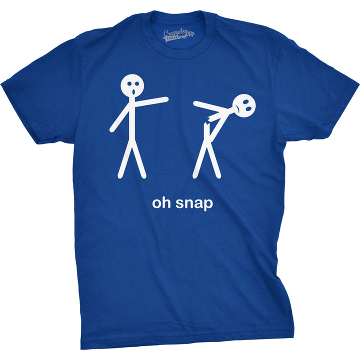 Funny Heather Royal Oh Snap Mens T Shirt Nerdy Sarcastic Tee