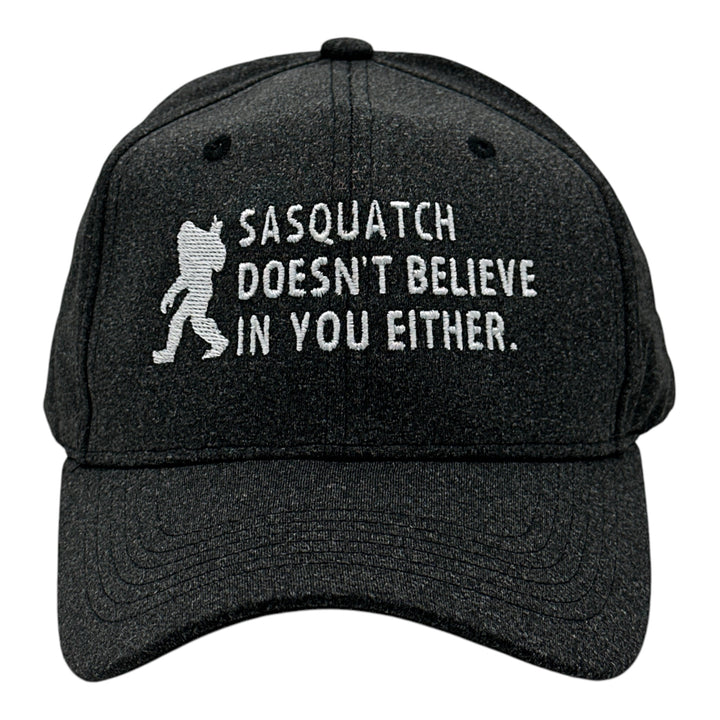 Funny Black - Sasquatch Sasquatch Doesnt Believe In You Either Nerdy sarcastic Tee
