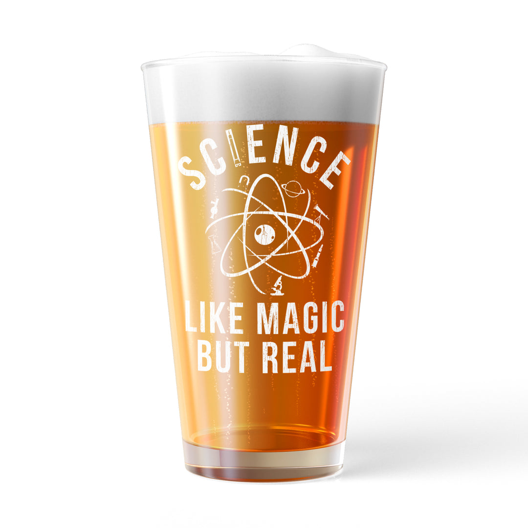 Funny White Science Like Magic But Real Nerdy Sarcastic Tee