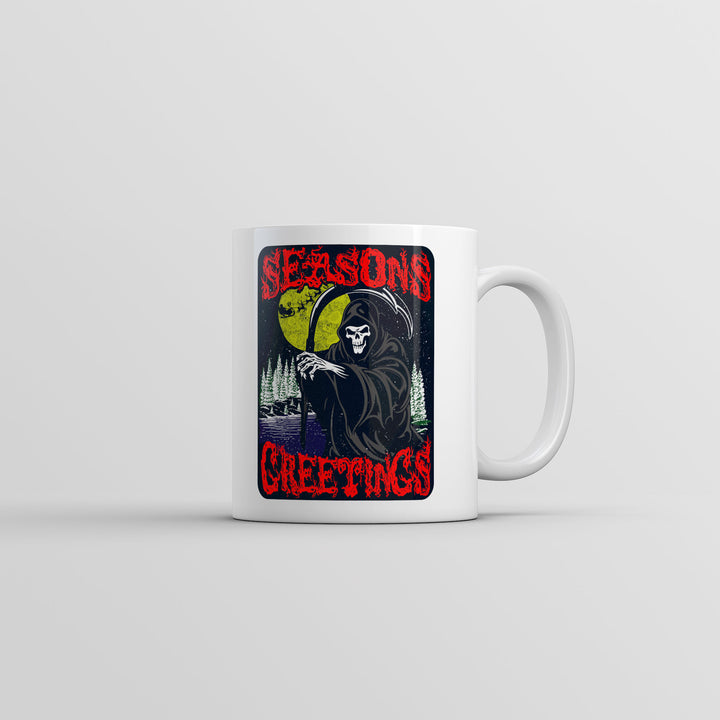 Funny White Seasons Greetings Coffee Mug Nerdy Halloween sarcastic Tee