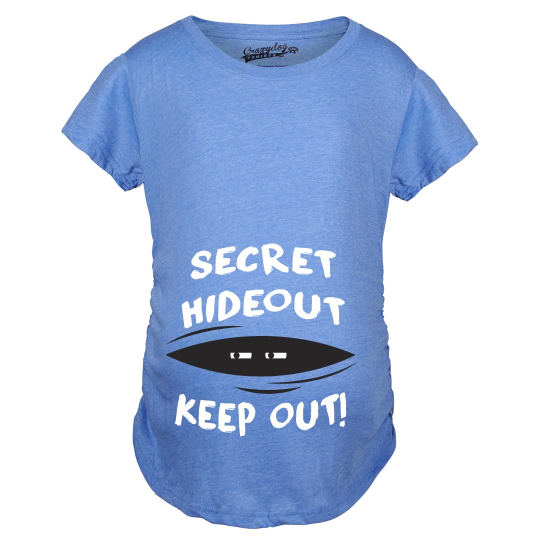 Funny Secret Hideout Maternity T Shirt Nerdy Peeking Tee