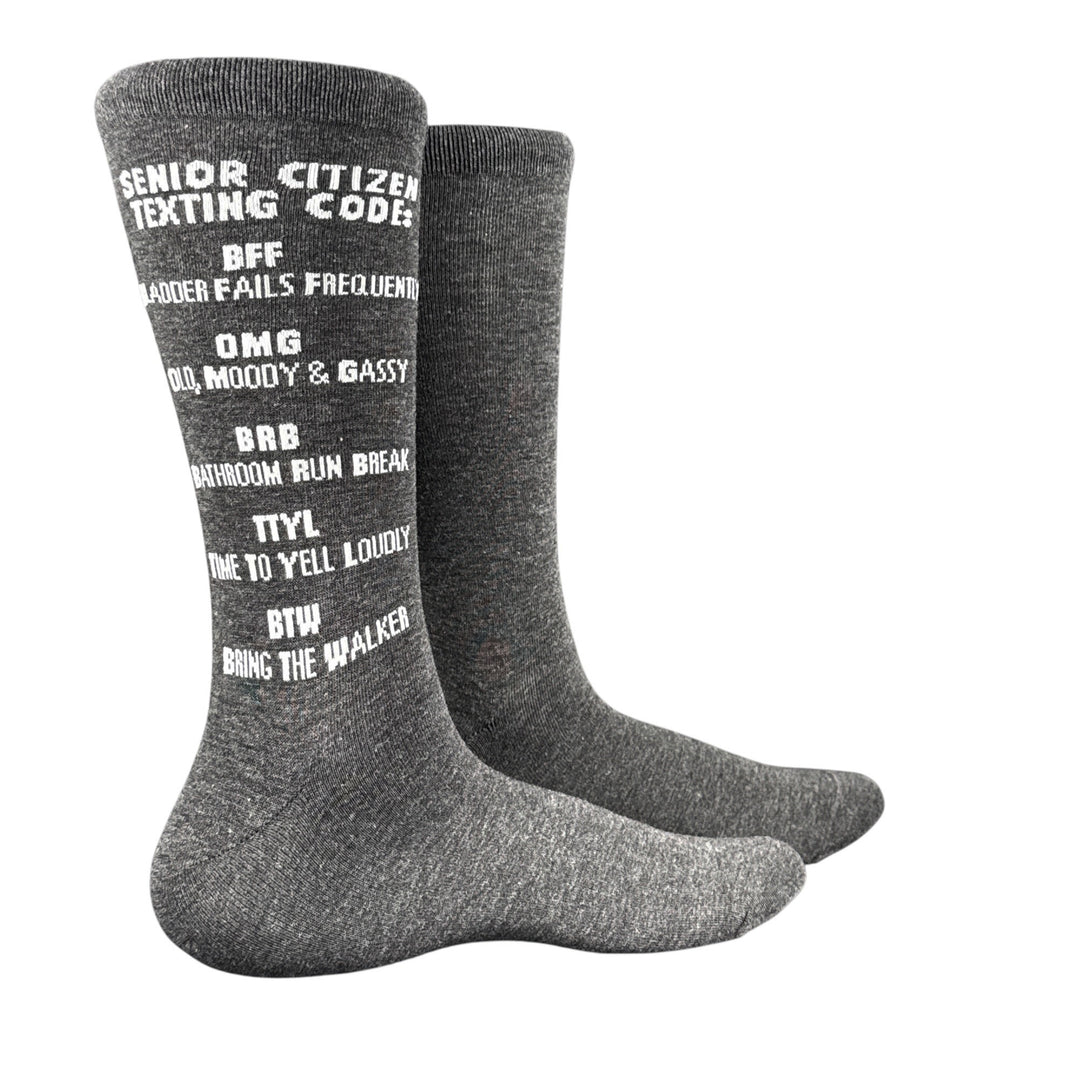 Funny Multi - Texting Code Senior Citizen Texting Code Sock Nerdy internet Tee