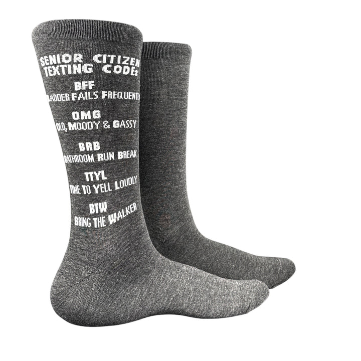 Funny Multi - Texting Code Senior Citizen Texting Code Sock Nerdy internet Tee