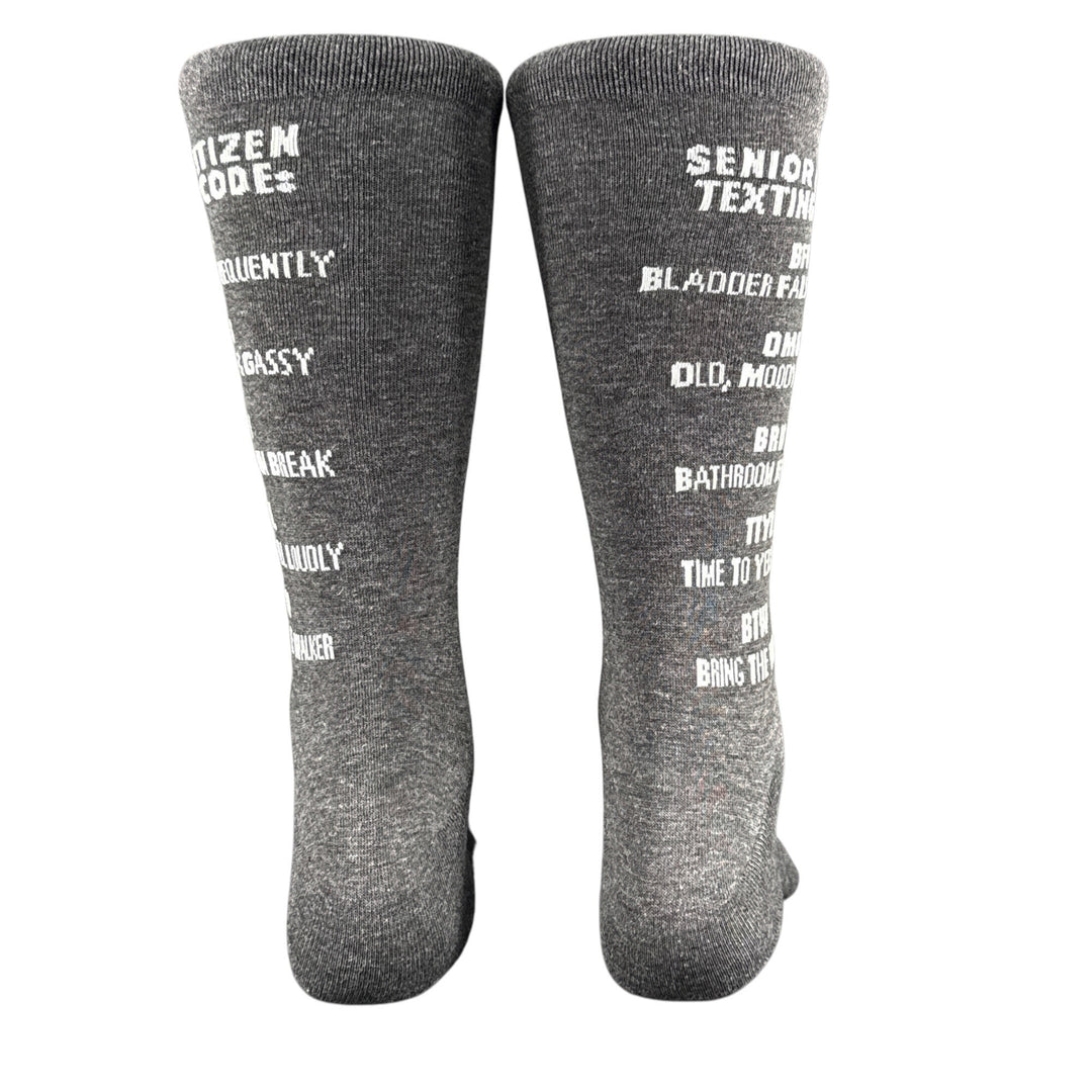 Senior Citizen Texting Code Socks