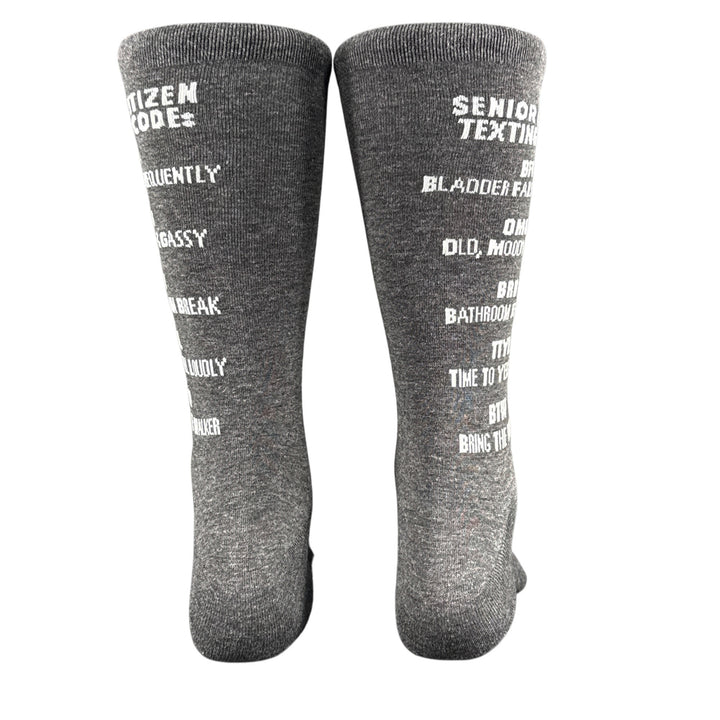 Senior Citizen Texting Code Socks