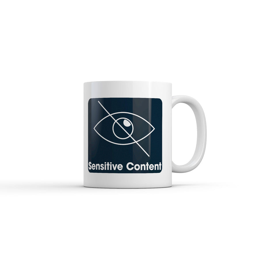 Funny White Sensitive Content Coffee Mug Nerdy Sarcastic Tee