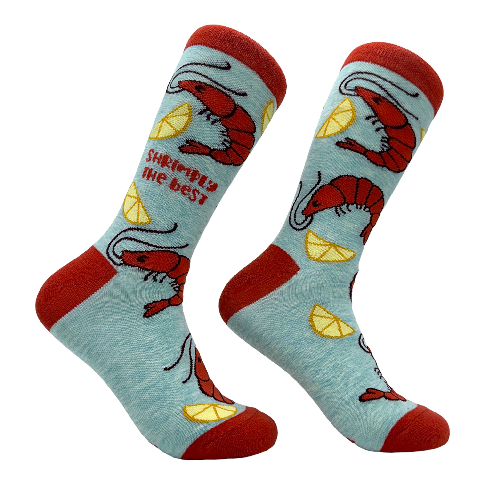 Funny Multi - Shrimply The Best Women's Shrimply The Best Sock Nerdy Food sarcastic Tee