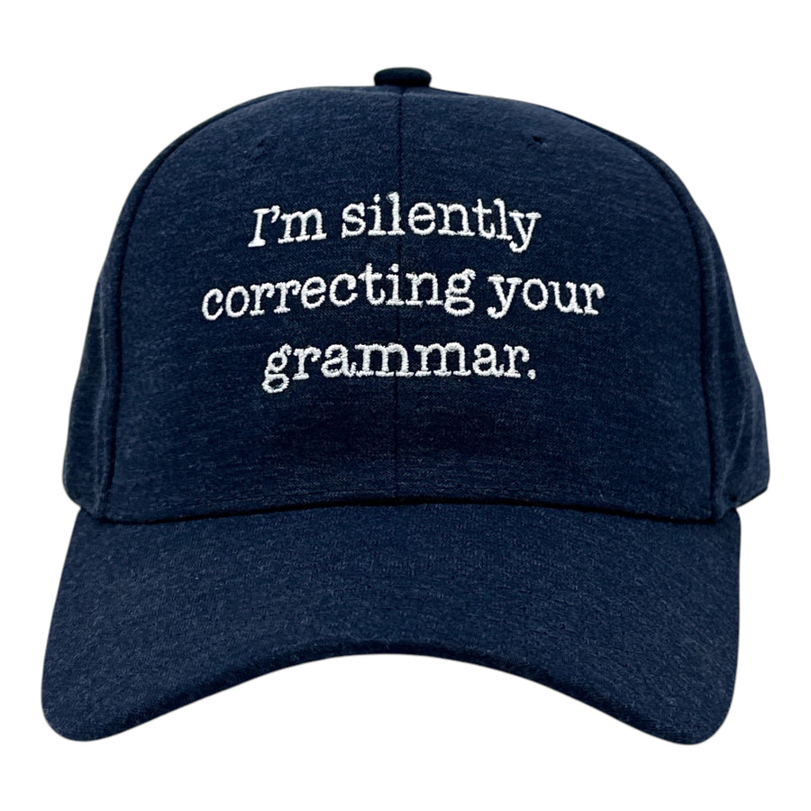 Funny Navy - Silent Grammar Im Silently Correcting Your Grammar Nerdy nerdy sarcastic Tee
