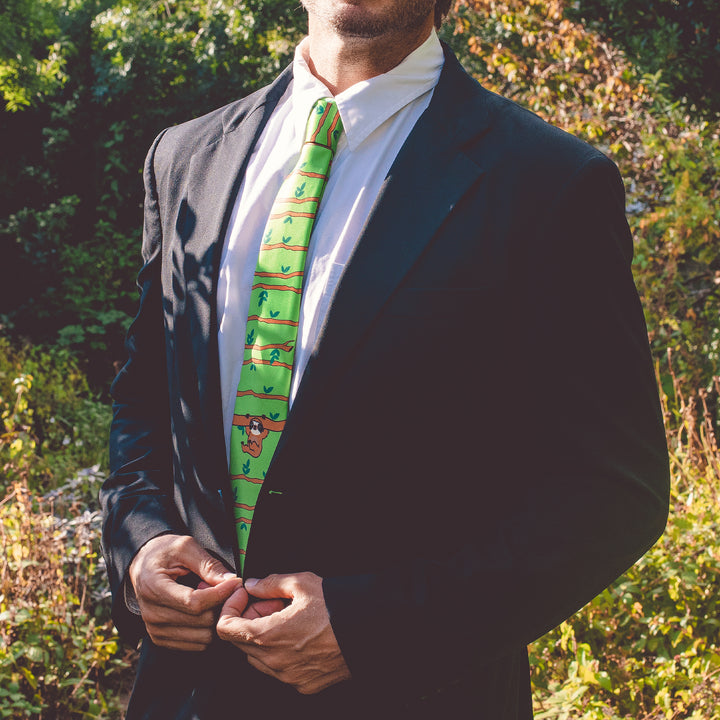 Hanging Sloth Neck Tie Tie