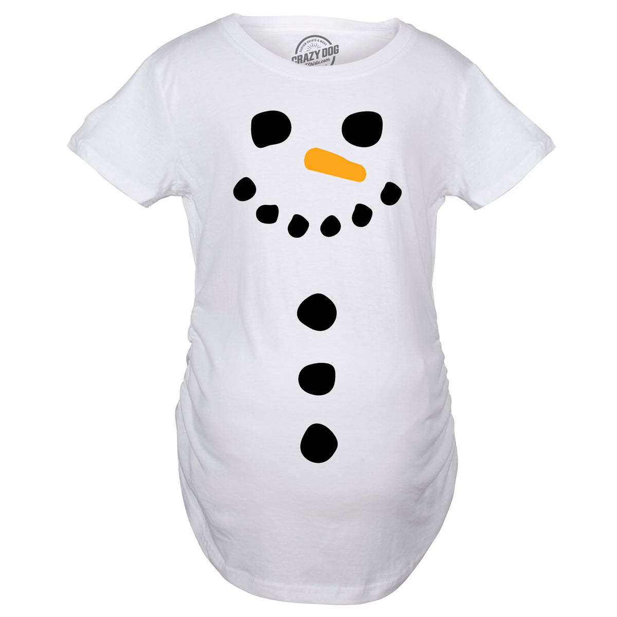 Snowman Buttons Maternity T Shirt