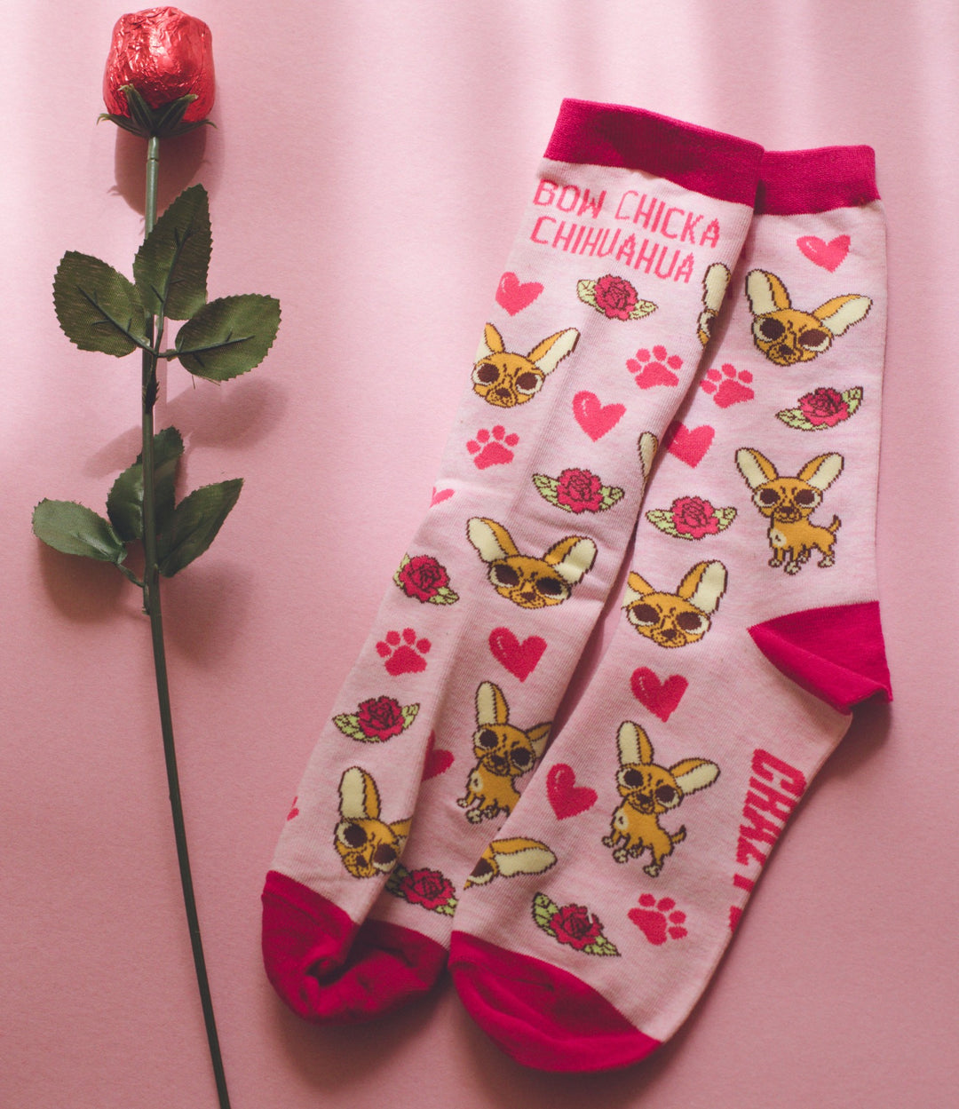 Women's Bow Chicka Chihuahua Socks