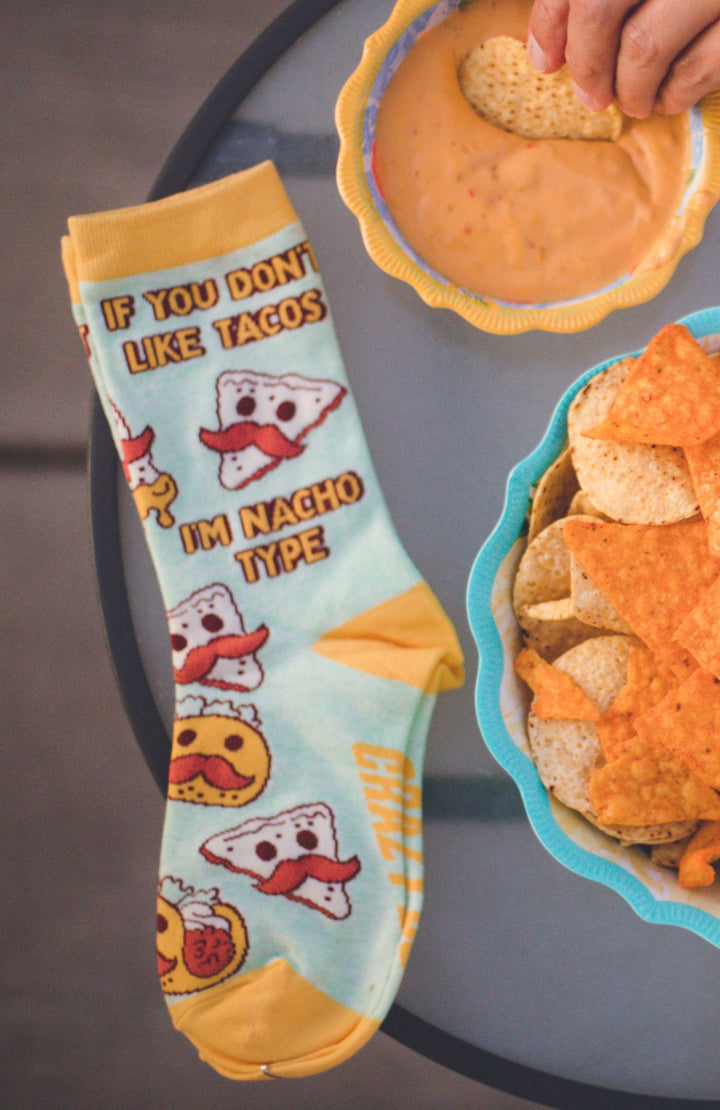 Youth If You Don't Like Tacos I'm Nacho Type Socks