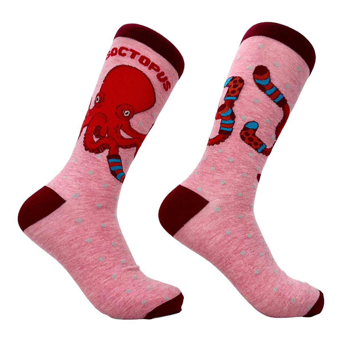 Funny Pink - Soctopus Men&#39;s Soctopus Sock Nerdy animal Sarcastic Tee
