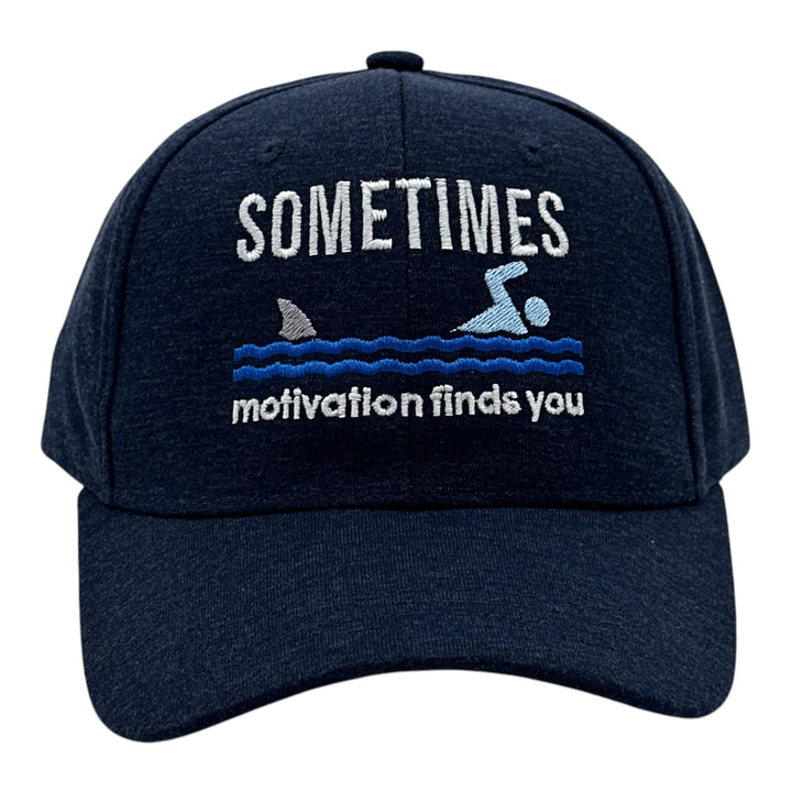 Funny Navy - Motivation Finds You Sometimes Motivation Finds You Nerdy shark week sarcastic Tee
