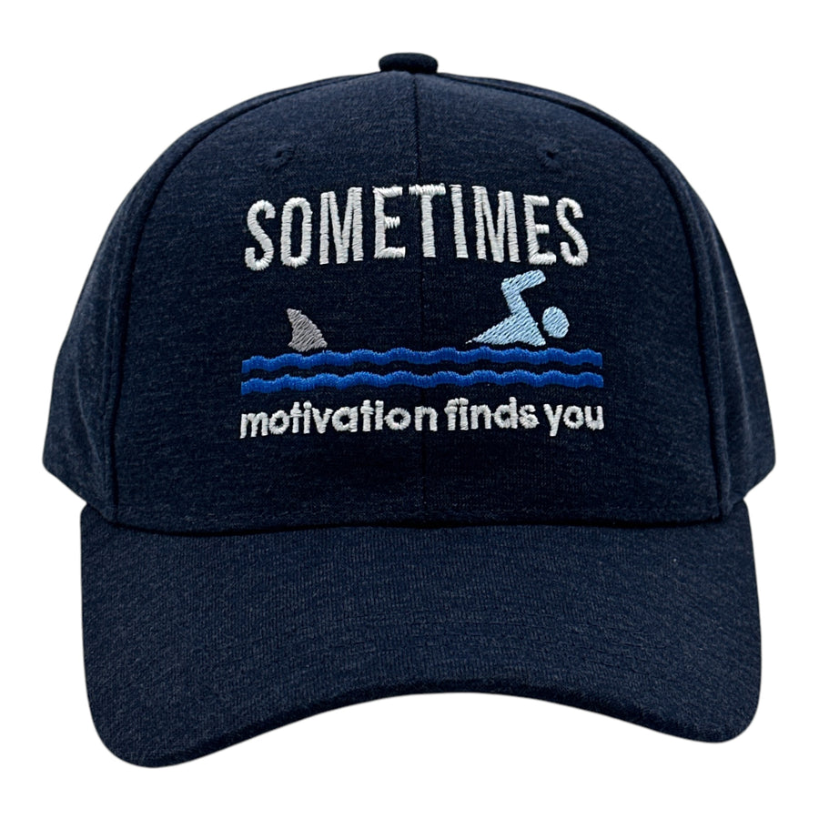 Funny Navy - Motivation Finds You Sometimes Motivation Finds You Nerdy shark week sarcastic Tee