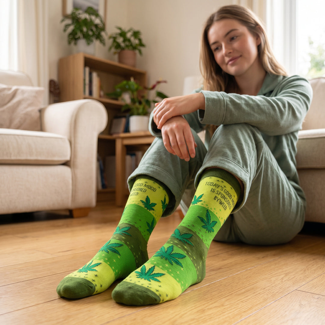 Women's Today's Good Mood Is Sponsored By Weed Socks