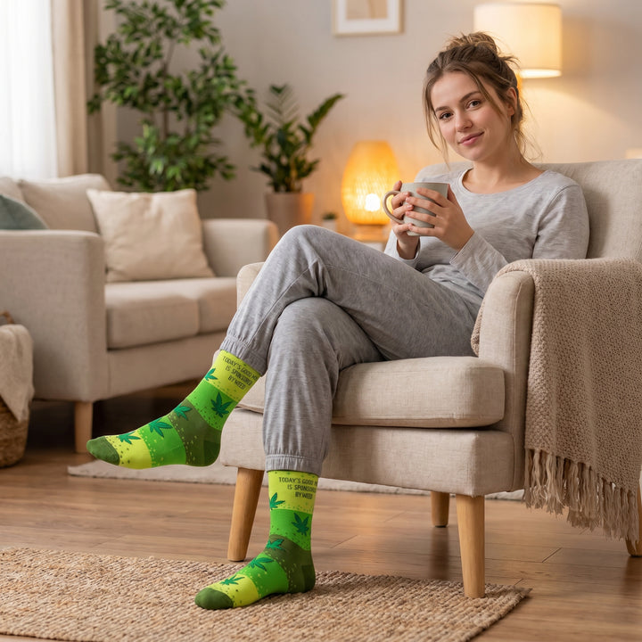Women's Today's Good Mood Is Sponsored By Weed Socks