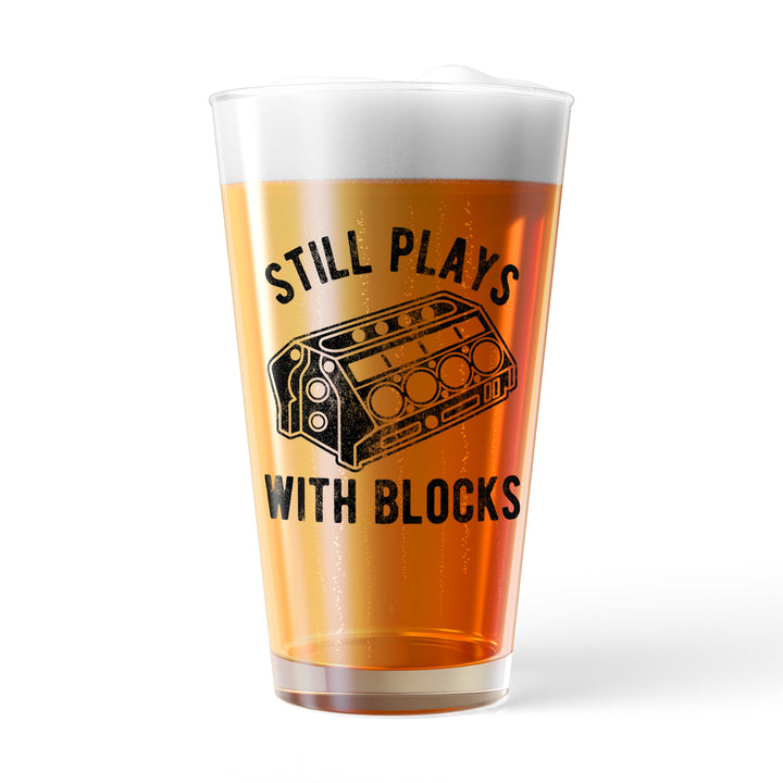 Funny White Still Plays With Blocks Nerdy Sarcastic Tee