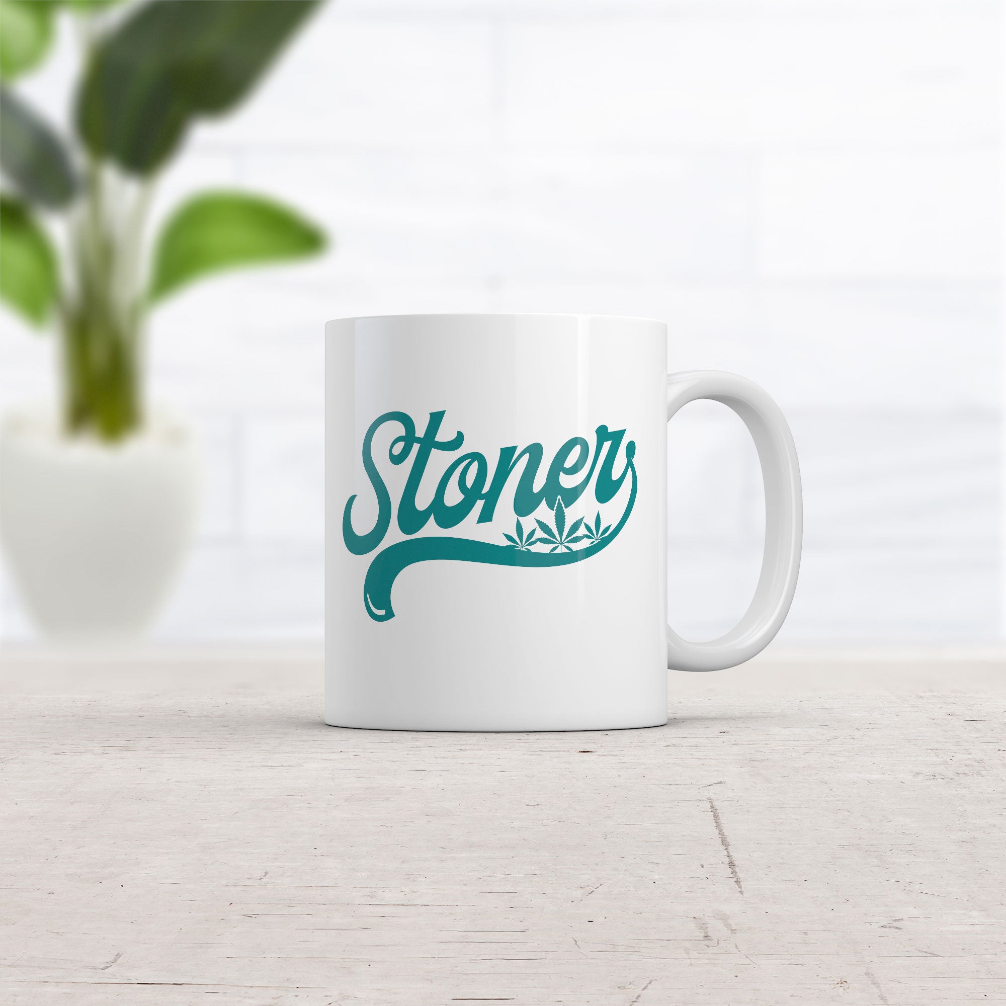 Funny White Stoner Coffee Mug Nerdy 420 sarcastic Tee