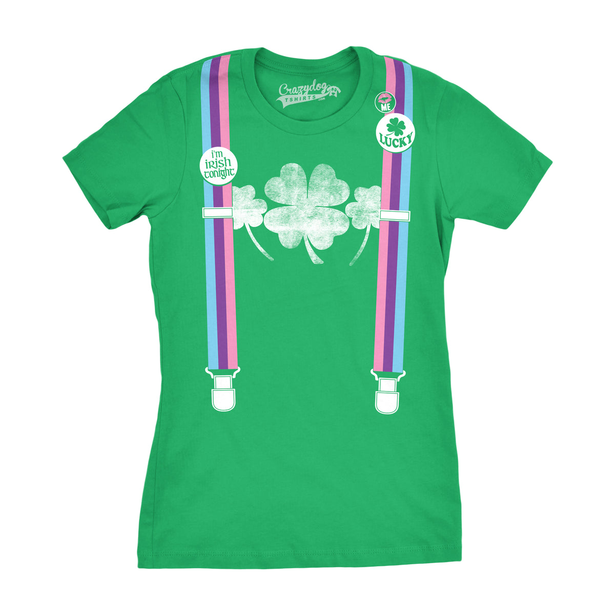Funny Green Womens T Shirt Nerdy Saint Patrick&#39;s Day Pride Tee