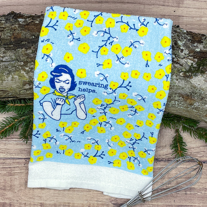 Swearing Helps Tea Towel Tea Towel