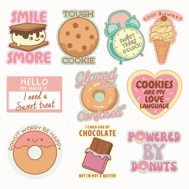 Funny Multi - Sweet Treats Sweet Treats Stickers Nerdy food Tee