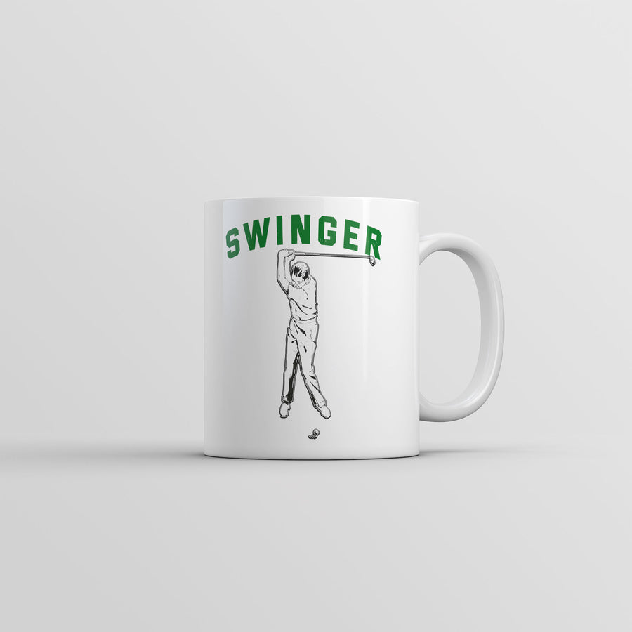 Funny White Swinger Coffee Mug Nerdy Golf sarcastic Tee