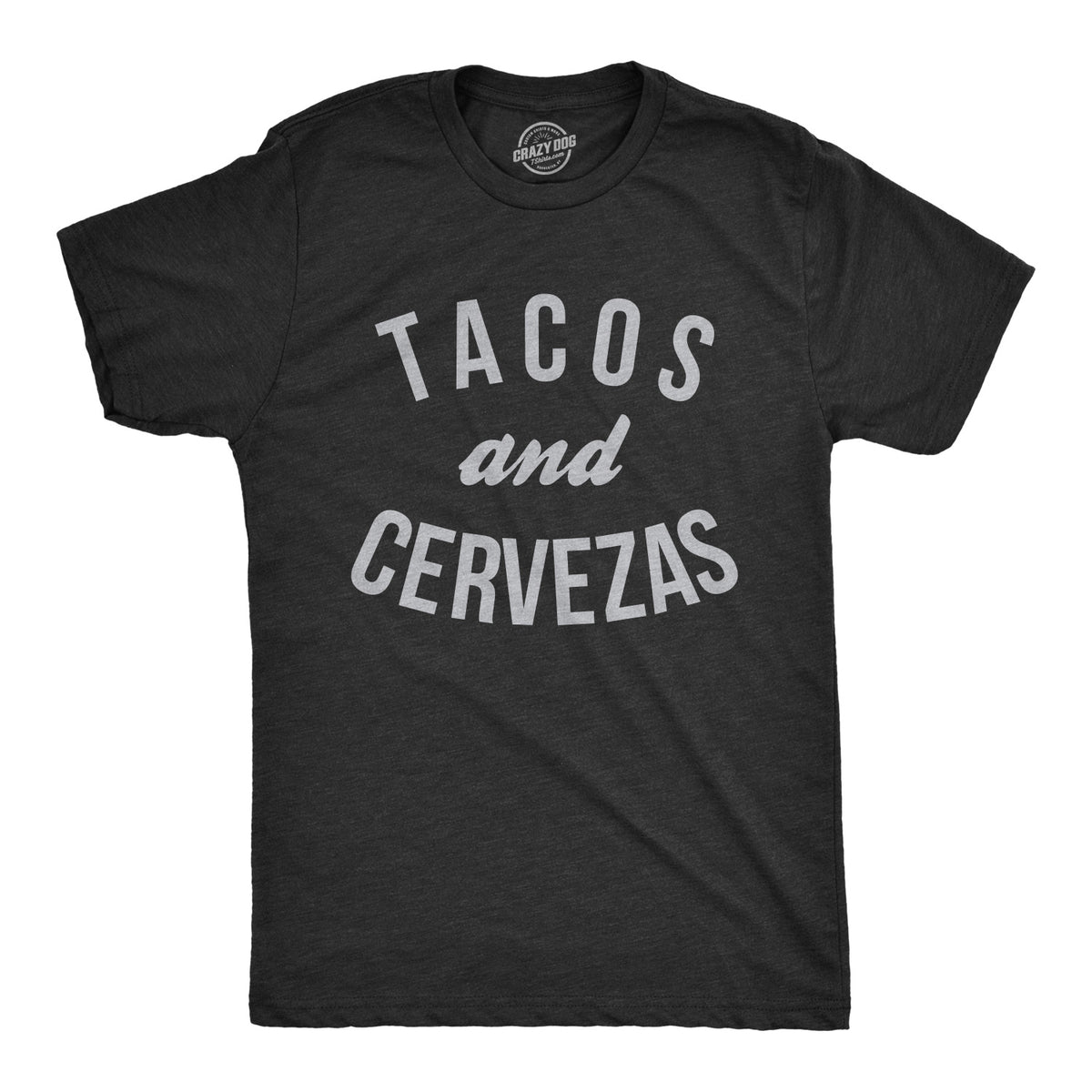 Funny Heather Black Tacos And Cervezas Mens T Shirt Nerdy Cinco De Mayo Drinking Tee