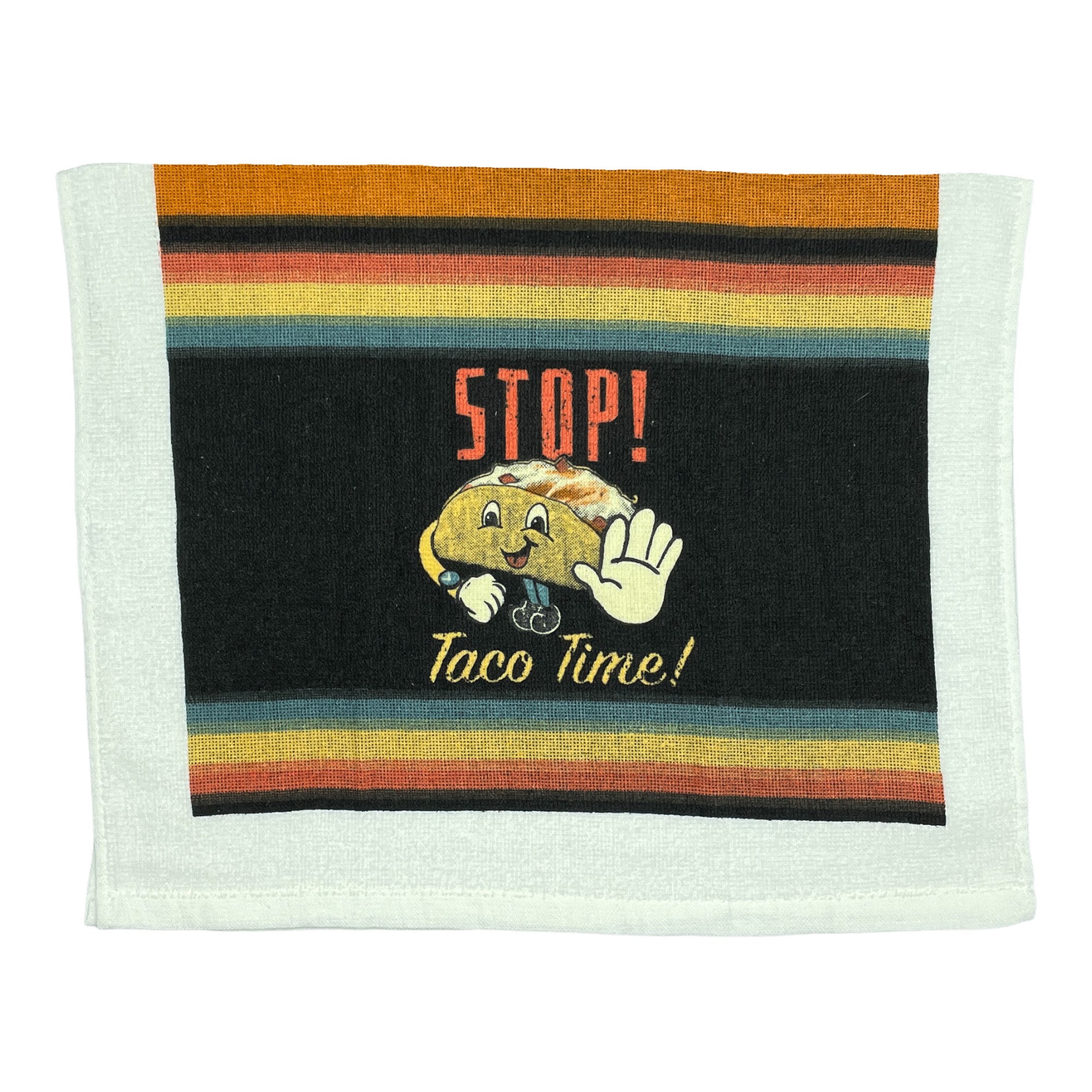 Funny Stop Taco Time Stop Taco Time Tea Towel Nerdy Cinco De Mayo Food Tee