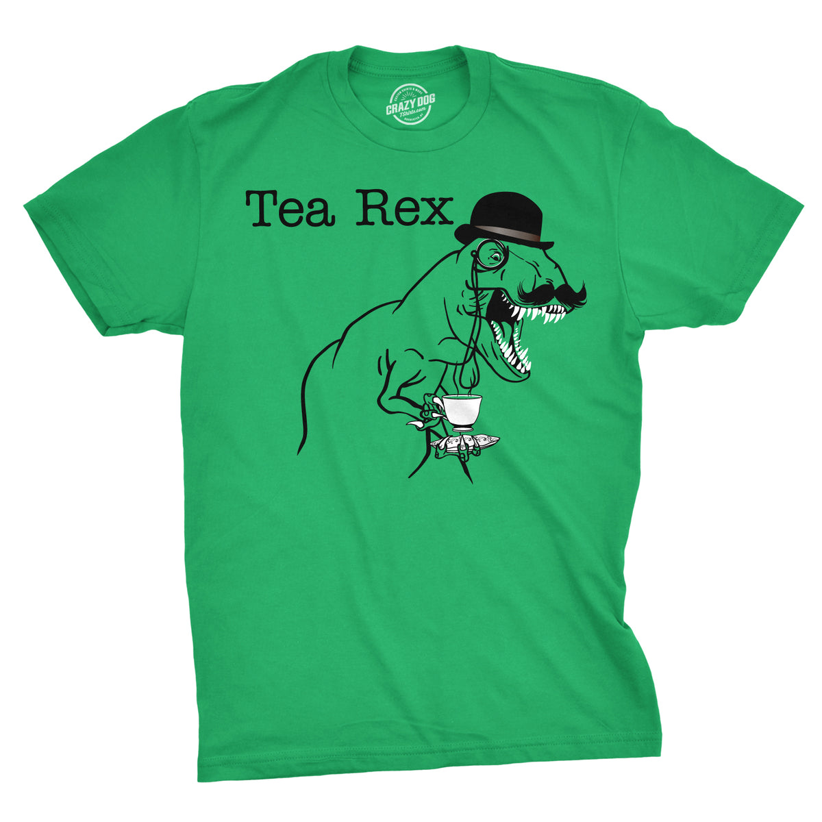 Funny Heather Green - Tea Rex Tea Rex Mens T Shirt Nerdy Food Dinosaur Tee