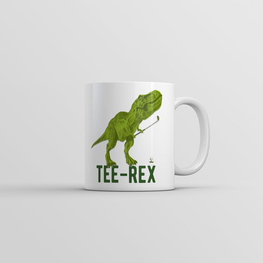 Funny White Tee Rex Golf Coffee Mug Nerdy Dinosaur Golf sarcastic Tee