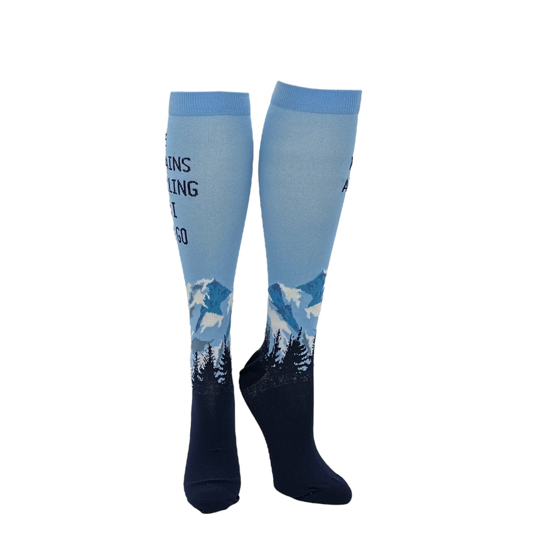 The Mountains Are Calling And I Must Go Compression Socks