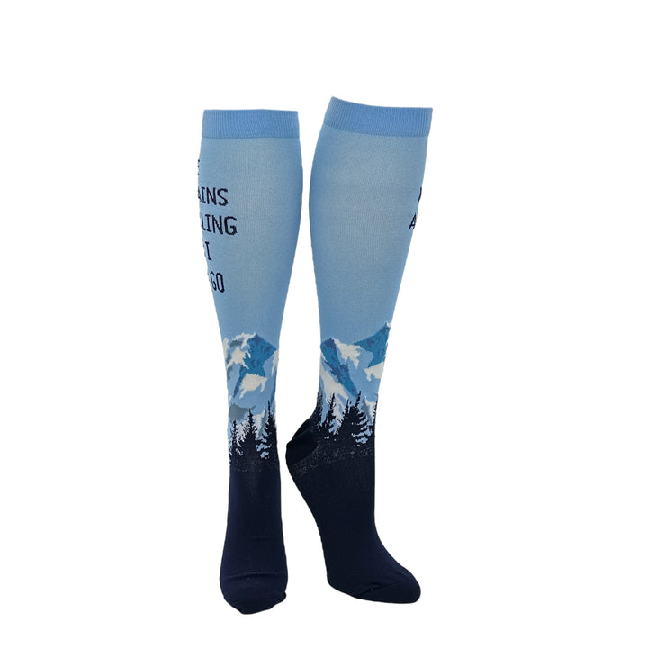 The Mountains Are Calling And I Must Go Compression Socks